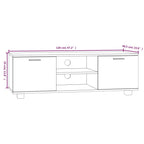 Meuble TV Effet Chêne Sonoma - 120 cm-Mon Meuble TV-Chêne fumé-120 cm-1-8