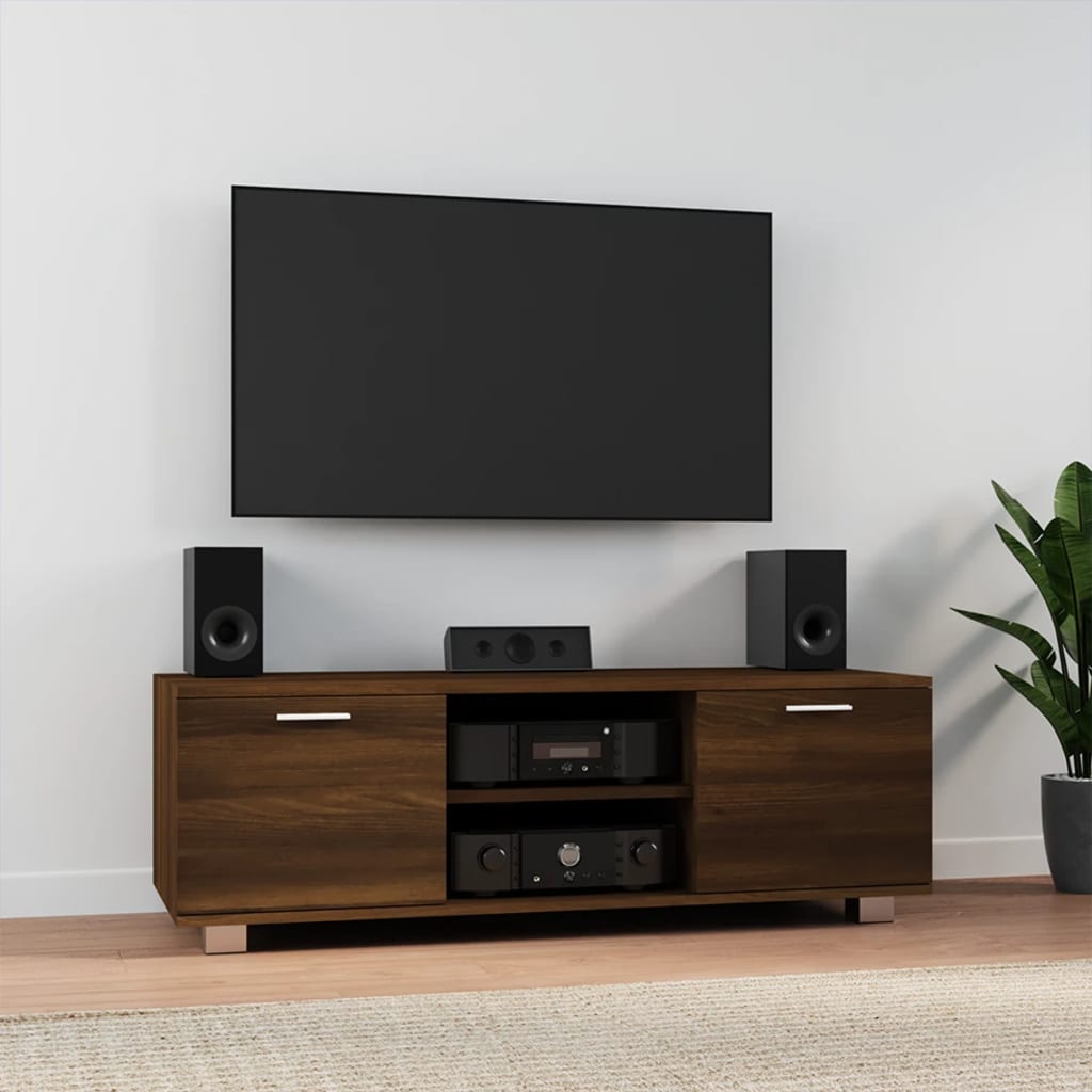Meuble TV Effet Chêne Sonoma - 120 cm-Mon Meuble TV-Chêne marron-120 cm-1-16
