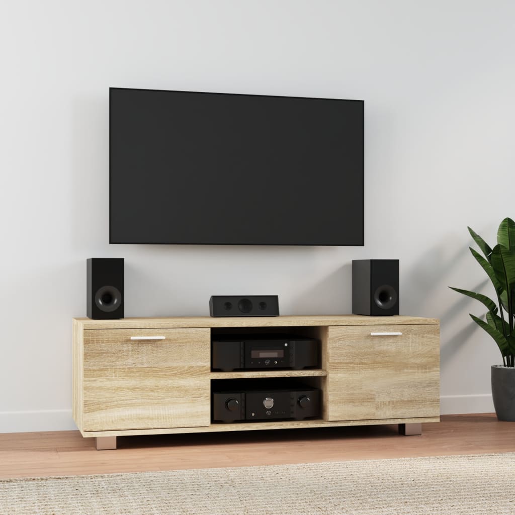 Meuble TV Effet Chêne Sonoma - 120 cm-Mon Meuble TV-Chêne sonoma-120 cm-1-1