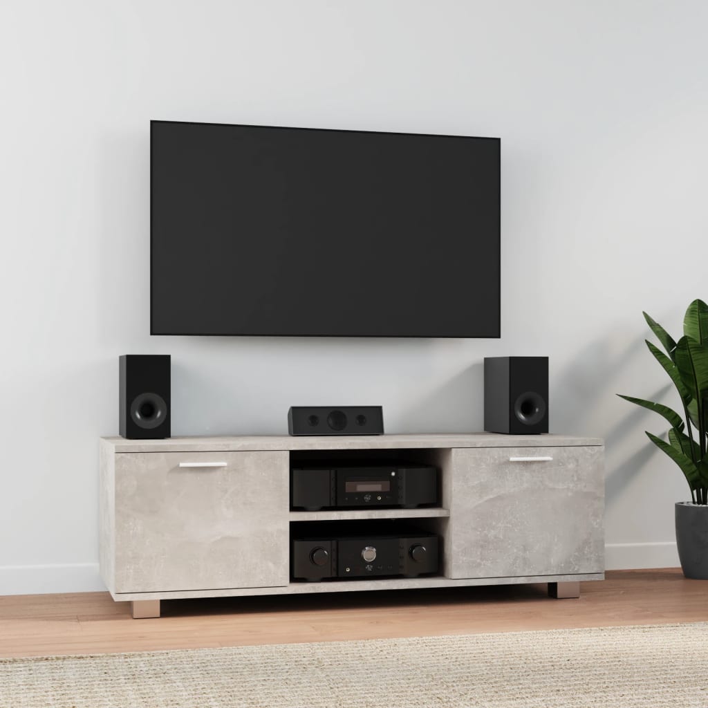Meuble TV Effet Chêne Sonoma - 120 cm-Mon Meuble TV-Gris béton-120 cm-1-13