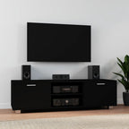 Meuble TV Effet Chêne Sonoma - 120 cm-Mon Meuble TV-Noir-140 cm-1-20