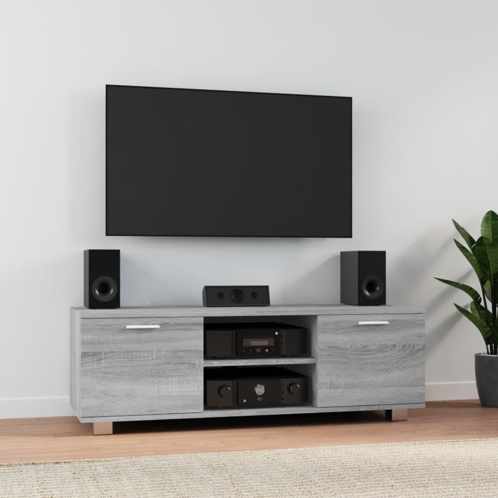 Meuble TV Effet Chêne Sonoma - 120 cm-Mon Meuble TV-Sonoma gris-120 cm-1-15