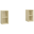 Meuble TV Effet Chêne Sonoma - 2 Pièces-Mon Meuble TV-36.5 cm-72 cm-2-1