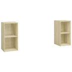 Meuble TV Effet Chêne Sonoma - 2 Pièces-Mon Meuble TV-36.5 cm-72 cm-2-1
