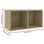 Meuble TV Effet Chêne Sonoma - 2 Pièces-Mon Meuble TV-36.5 cm-72 cm-2-9
