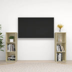 Meuble TV Effet Chêne Sonoma - 2 Pièces-Mon Meuble TV-37 cm-107 cm-2-10