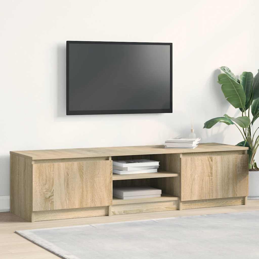 Meuble TV Effet Sonoma Gris - 140 cm-Mon Meuble TV-Chêne sonoma-14