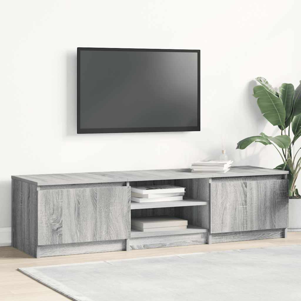 Meuble TV Effet Sonoma Gris - 140 cm-Mon Meuble TV-Sonoma gris-2