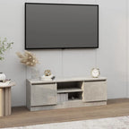 Meuble TV Effet Vieux Bois - 100 cm Longueur-Mon Meuble TV-Gris béton-13