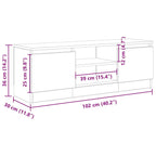 Meuble TV Effet Vieux Bois - 100 cm Longueur-Mon Meuble TV-Vieux bois-10