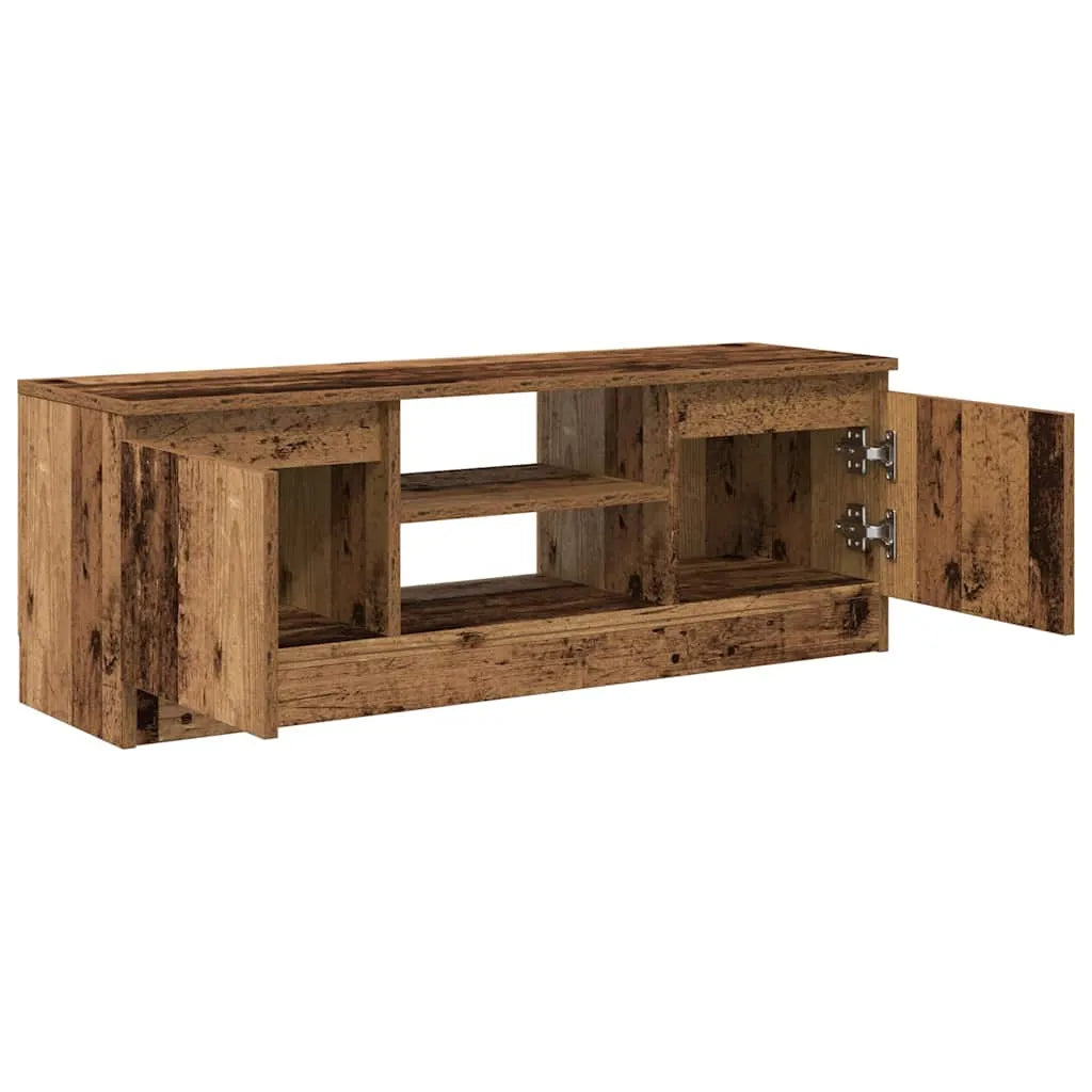 Meuble TV Effet Vieux Bois - 100 cm Longueur-Mon Meuble TV-Vieux bois-7