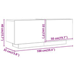 Meuble TV Effet Vieux Bois - 100 cm-Mon Meuble TV-Vieux bois-11