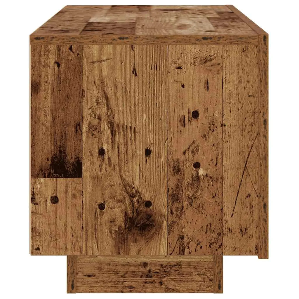 Meuble TV Effet Vieux Bois - 100 cm-Mon Meuble TV-Vieux bois-5