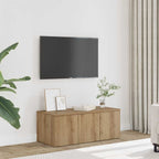 Meuble TV Effet Vieux Bois - Longueur 80 cm-Mon Meuble TV-chêne artisanal-1-18