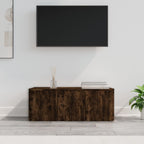 Meuble TV Effet Vieux Bois - Longueur 80 cm-Mon Meuble TV-Chêne fumé-1-16
