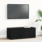 Meuble TV Effet Vieux Bois - Longueur 80 cm-Mon Meuble TV-Chêne noir-1-19