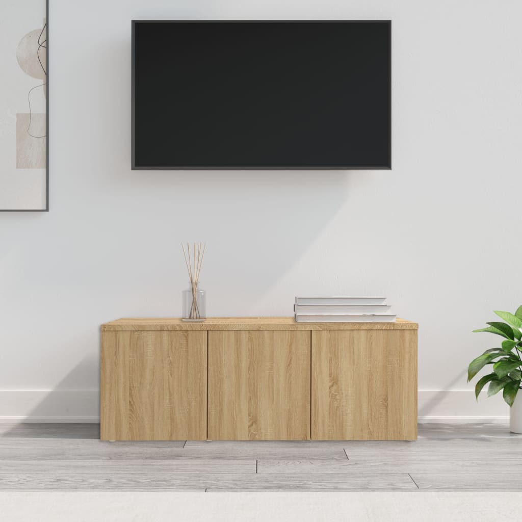 Meuble TV Effet Vieux Bois - Longueur 80 cm-Mon Meuble TV-Chêne sonoma-1-13