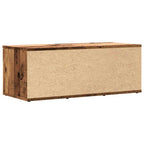Meuble TV Effet Vieux Bois - Longueur 80 cm-Mon Meuble TV-noir brillant-1-6