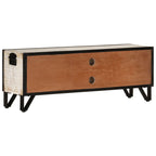 Meuble TV en Acacia Blanchi - 110 cm-Mon Meuble TV-4