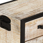 Meuble TV en Acacia Blanchi - 110 cm-Mon Meuble TV-5