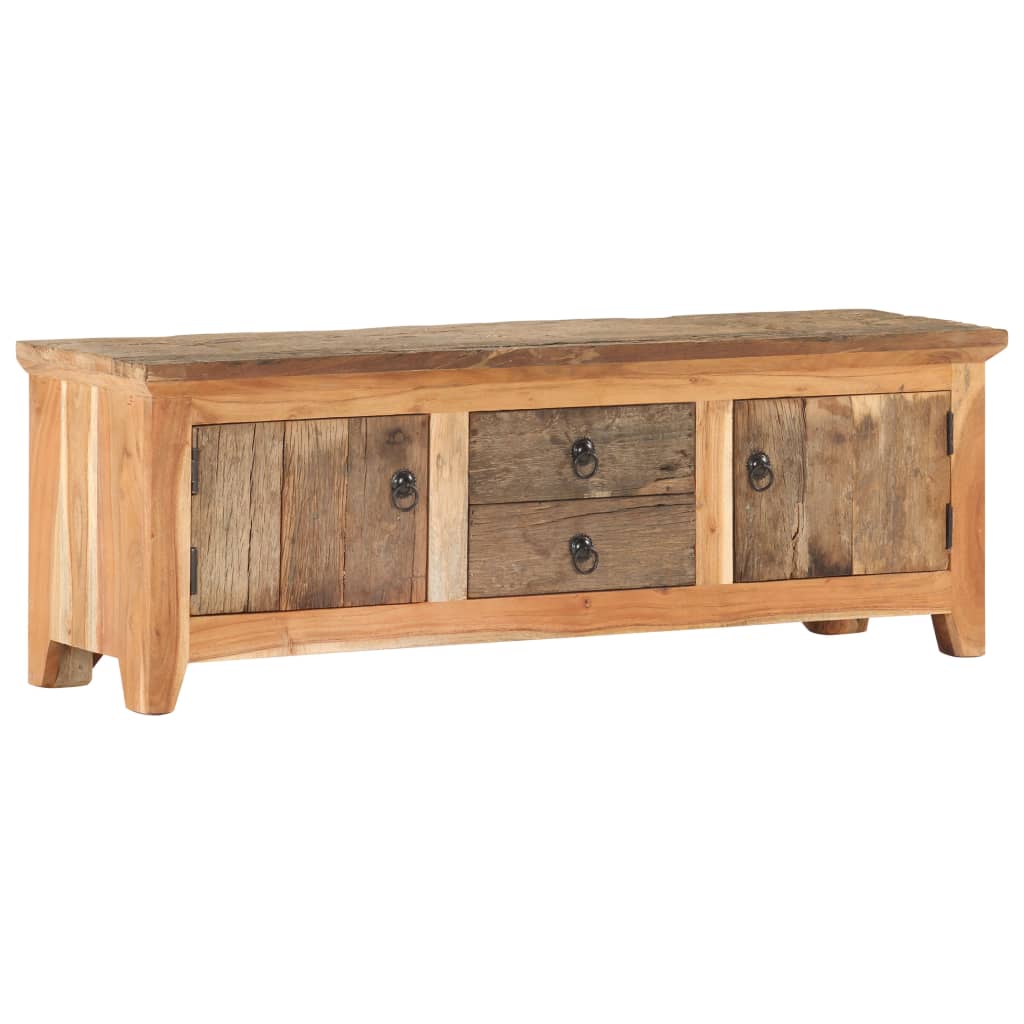 Meuble TV en Acacia et Bois de Récupération - 120 cm-Mon Meuble TV-10