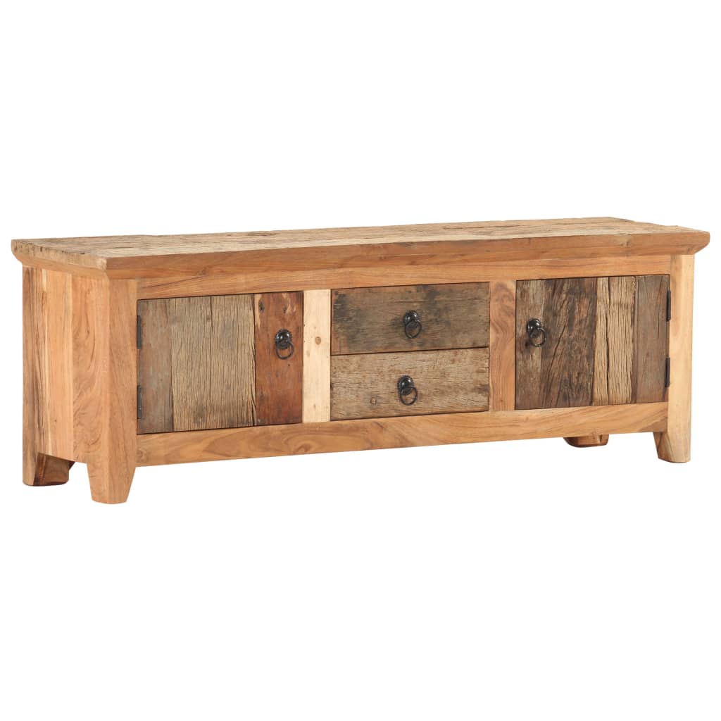 Meuble TV en Acacia et Bois de Récupération - 120 cm-Mon Meuble TV-11
