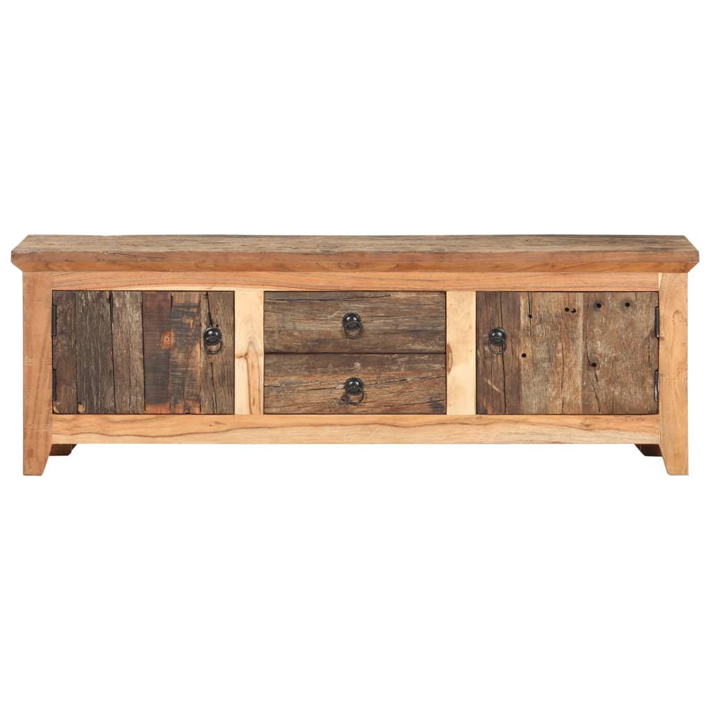 Meuble TV en Acacia et Bois de Récupération - 120 cm-Mon Meuble TV-2