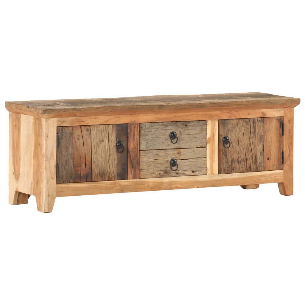 Meuble TV en Acacia et Bois de Récupération - 120 cm-Mon Meuble TV-9