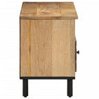 Meuble TV en Acacia et Métal - 100 cm-Mon Meuble TV-Naturel-Bois d'acacia massif-1-4