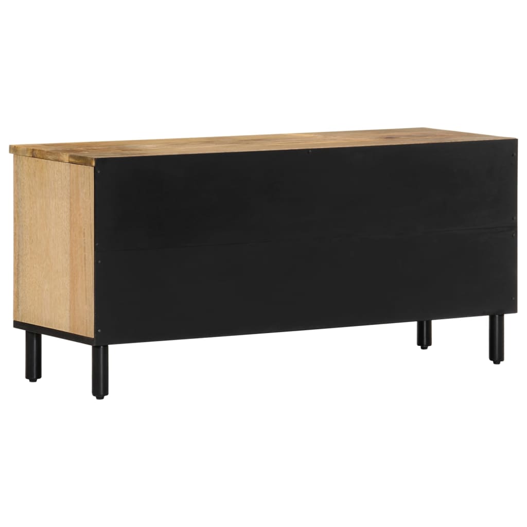Meuble TV en Acacia et Métal - 100 cm-Mon Meuble TV-Naturel-Bois d'acacia massif-1-5