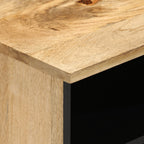Meuble TV en Acacia et Métal - 100 cm-Mon Meuble TV-Naturel-Bois d'acacia massif-1-6
