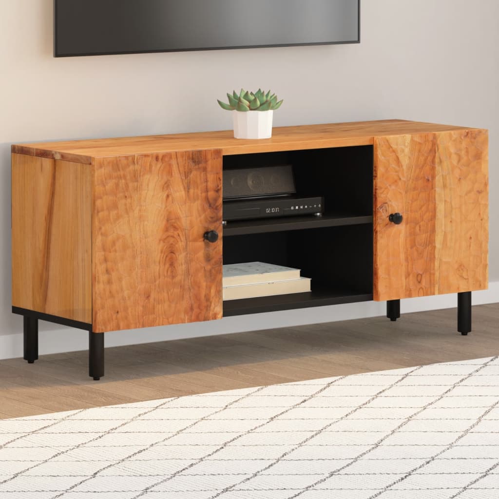 Meuble TV en Acacia et Métal - 105 cm-Mon Meuble TV-1