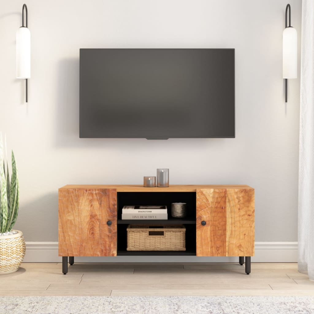 Meuble TV en Acacia et Métal - 105 cm-Mon Meuble TV-3