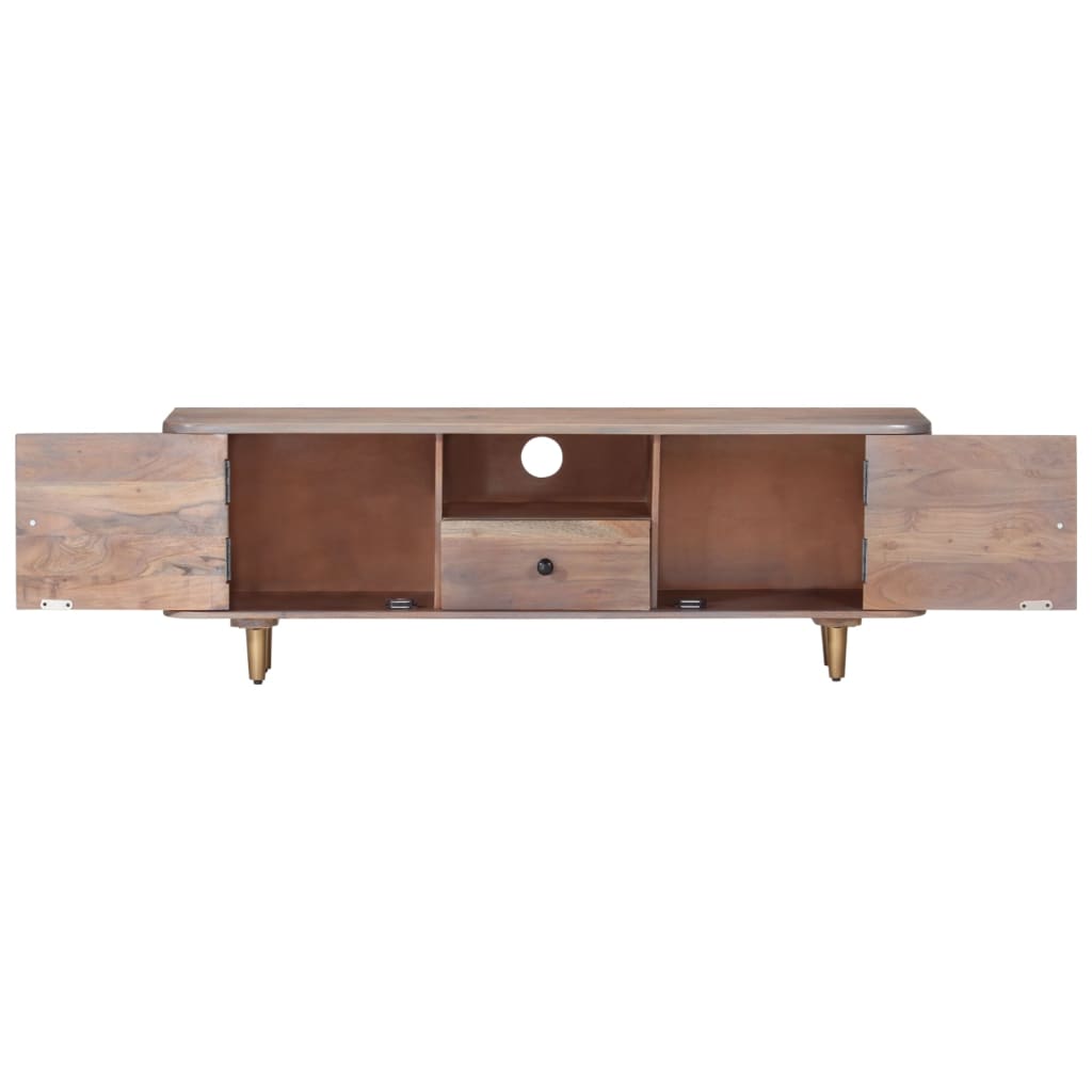 Meuble TV en Acacia et Métal - 118 cm-Mon Meuble TV-4