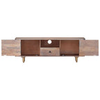 Meuble TV en Acacia et Métal - 118 cm-Mon Meuble TV-4