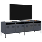 Meuble TV en Acier Blanc - 135 cm-Mon Meuble TV-Anthracite-135 cm-15