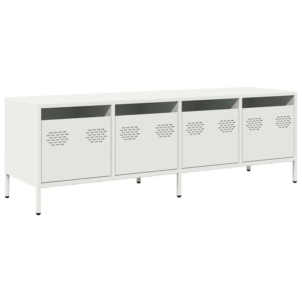 Meuble TV en Acier Blanc - 135 cm-Mon Meuble TV-Blanc-135 cm-1