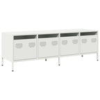 Meuble TV en Acier Blanc - 135 cm-Mon Meuble TV-Blanc-135 cm-1