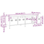 Meuble TV en Acier Blanc - 135 cm-Mon Meuble TV-Blanc-135 cm-12