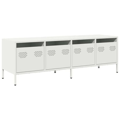 Meuble TV en Acier Blanc - 135 cm