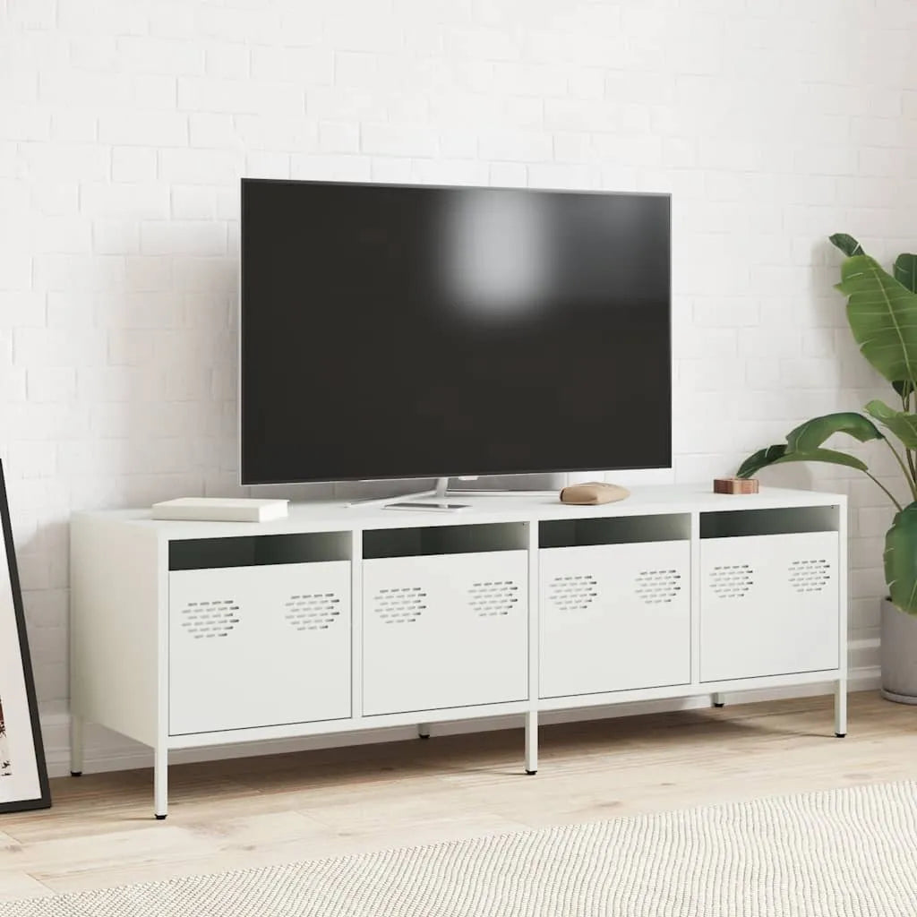 Meuble TV en Acier Blanc - 135 cm-Mon Meuble TV-Blanc-135 cm-2