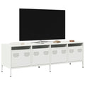 Meuble TV en Acier Blanc - 135 cm-Mon Meuble TV-Blanc-135 cm-3