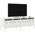Meuble TV en Acier Blanc - 135 cm-Mon Meuble TV-Blanc-135 cm-3