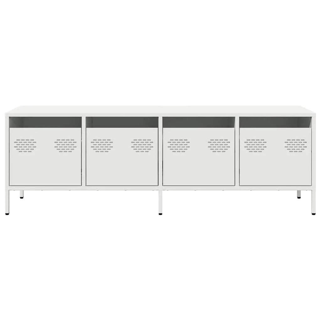 Meuble TV en Acier Blanc - 135 cm-Mon Meuble TV-Blanc-135 cm-4