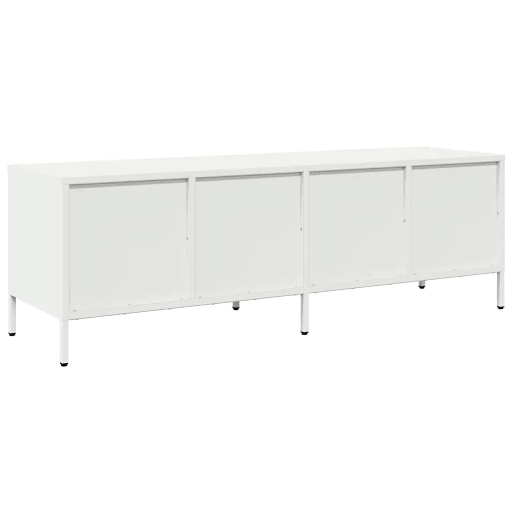Meuble TV en Acier Blanc - 135 cm-Mon Meuble TV-Blanc-135 cm-7