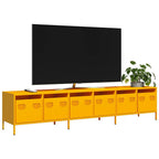 Meuble TV en Acier Blanc - 135 cm-Mon Meuble TV-Jaune moutarde-202 cm-22
