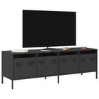 Meuble TV en Acier Blanc - 135 cm-Mon Meuble TV-Noir-135 cm-14