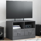 Meuble TV en Acier Couleur Blanc - 2 Pièces-Mon Meuble TV-Anthracite-1-18