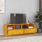 Meuble TV en Acier Couleur Blanc - 2 Pièces-Mon Meuble TV-jaune moutarde-2-19