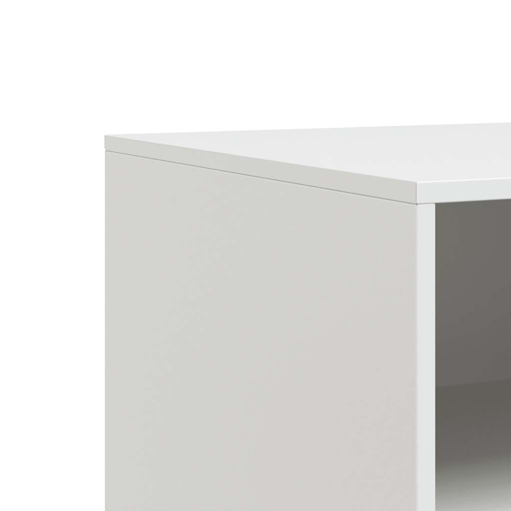 Meuble TV en Acier Couleur Blanc - 2 Pièces-Mon Meuble TV-Noir-1-10